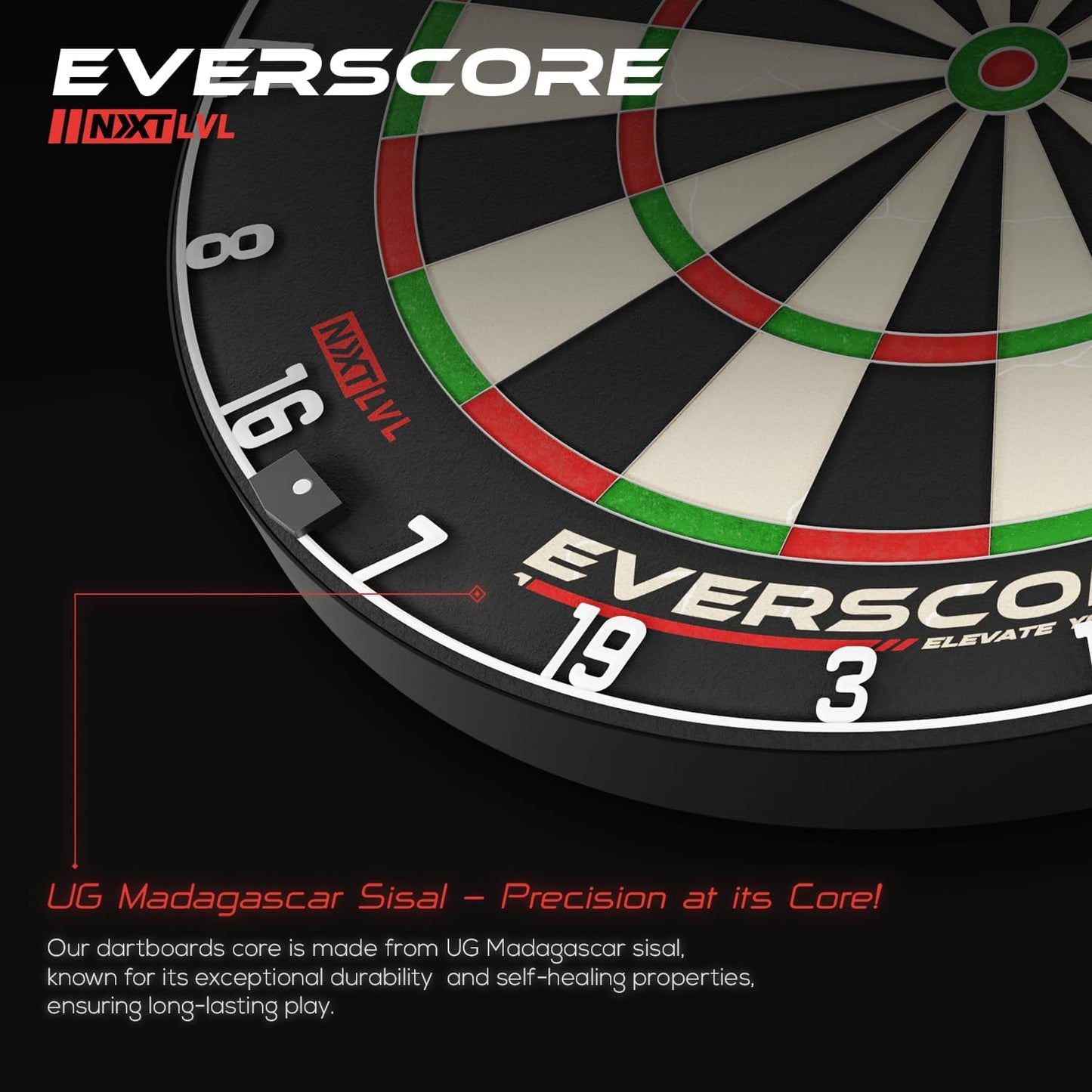 GOAT Dartboard Everscore NXT LVL