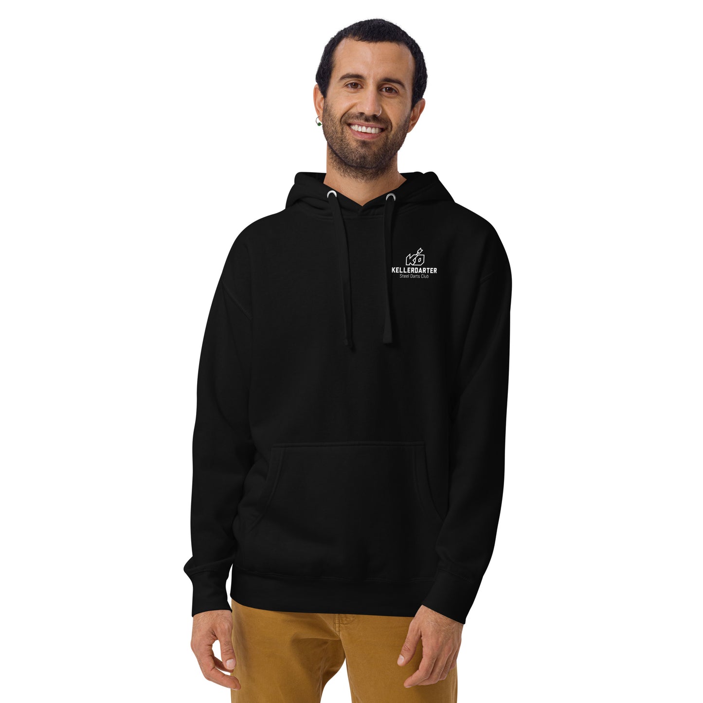 Kellerdarter Logo Unisex Hoodie vorne bedruckt - in 2 Farben