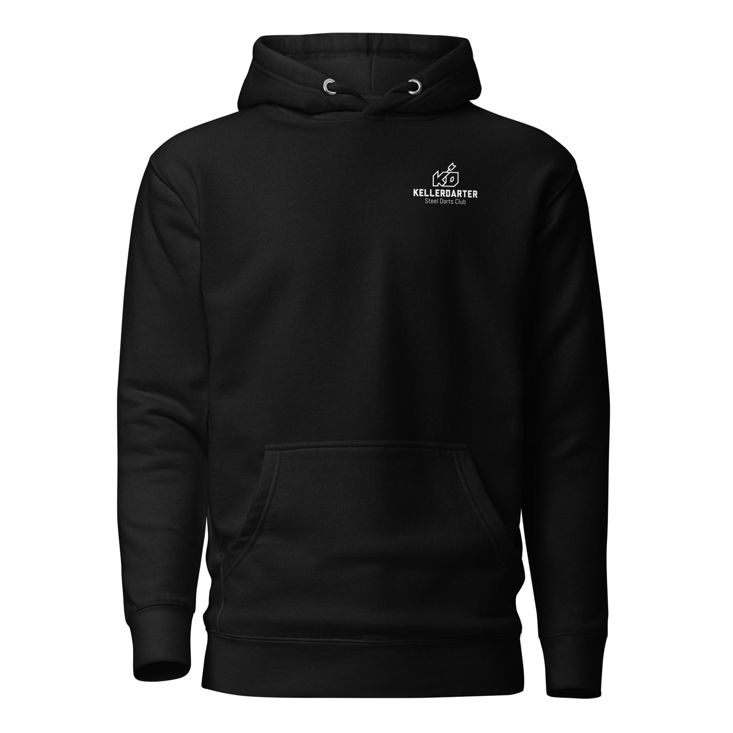 Kellerdarter Logo Unisex Hoodie vorne bedruckt - in 2 Farben