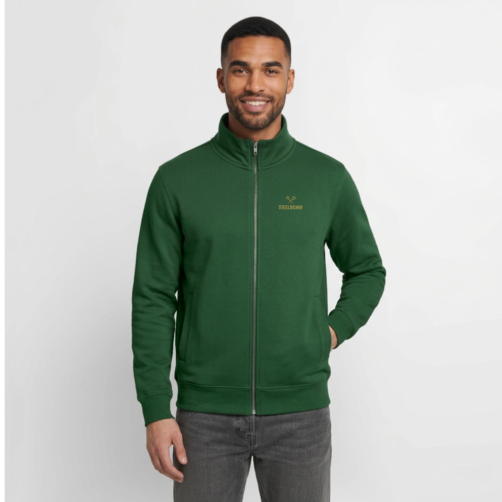 Gold Club *Large* Organic Zip Sweatshirt - Flaschengrün