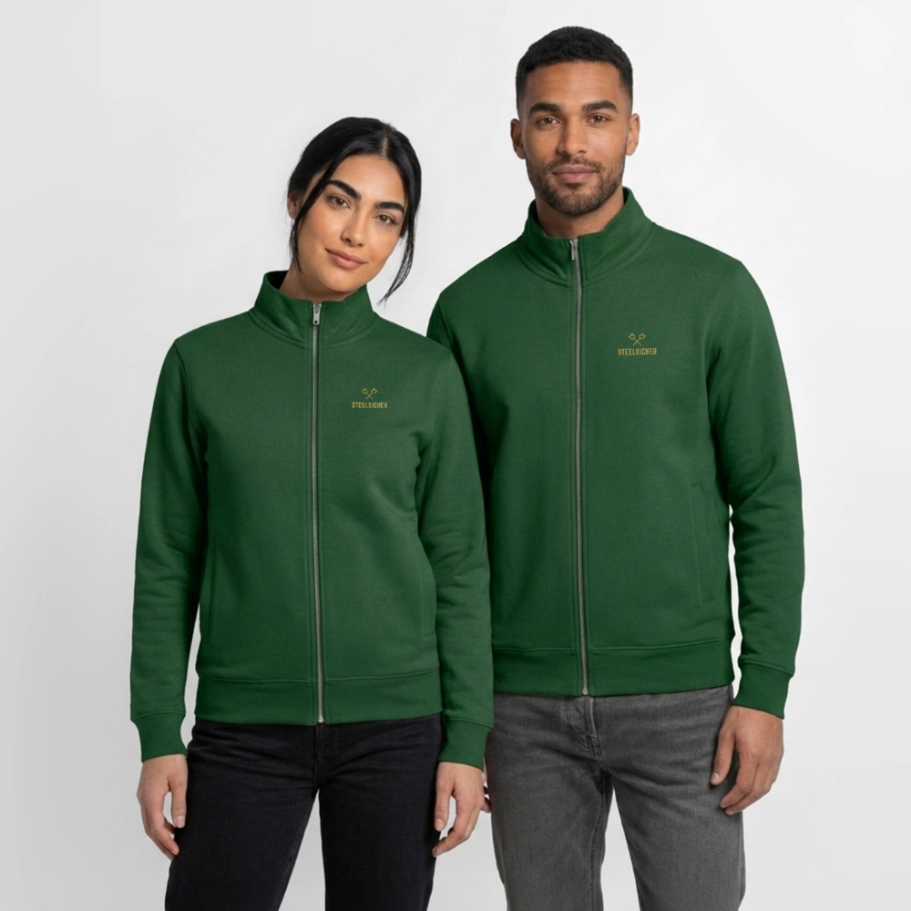 Gold Club *Large* Organic Zip Sweatshirt - Flaschengrün