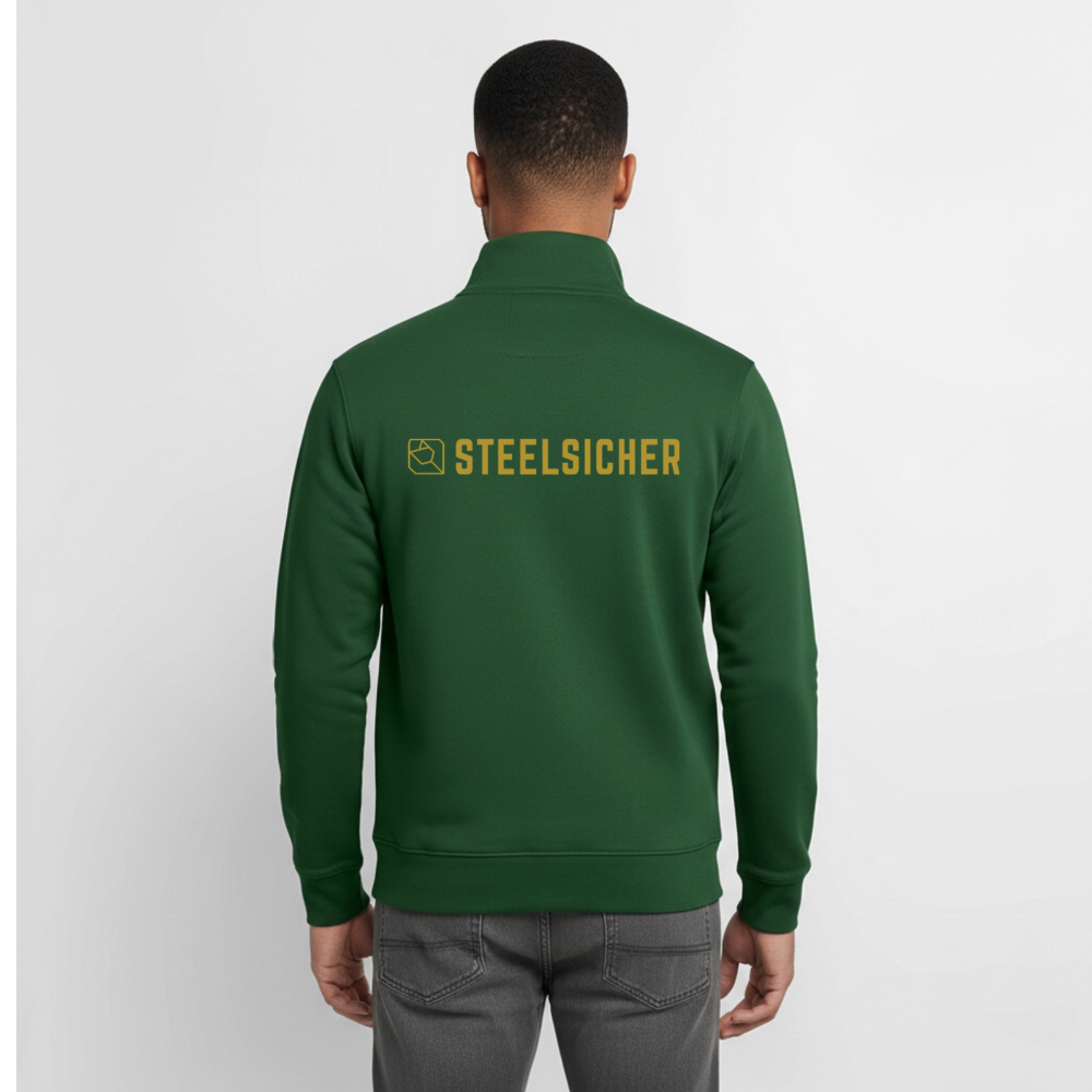 Gold Club *Large* Organic Zip Sweatshirt - Flaschengrün