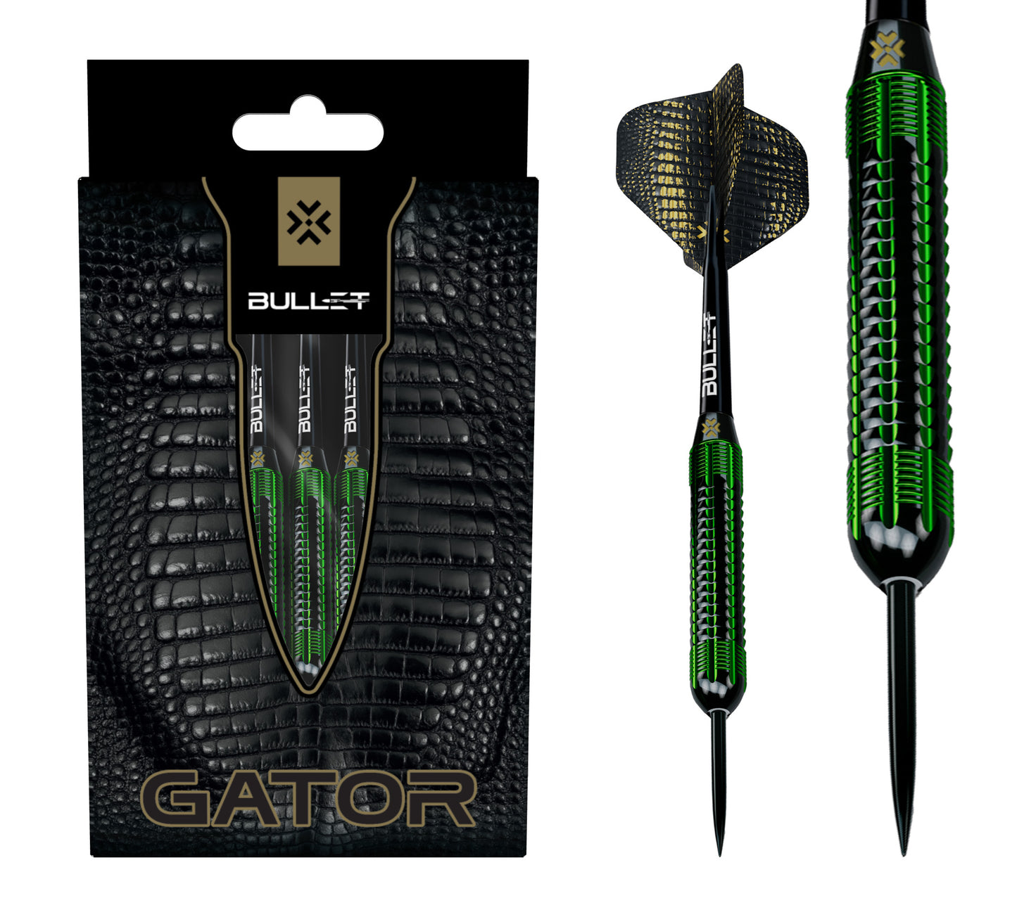 Bullet Gator - Steel Tip - Brass - 22g * VORBESTELLUNG *