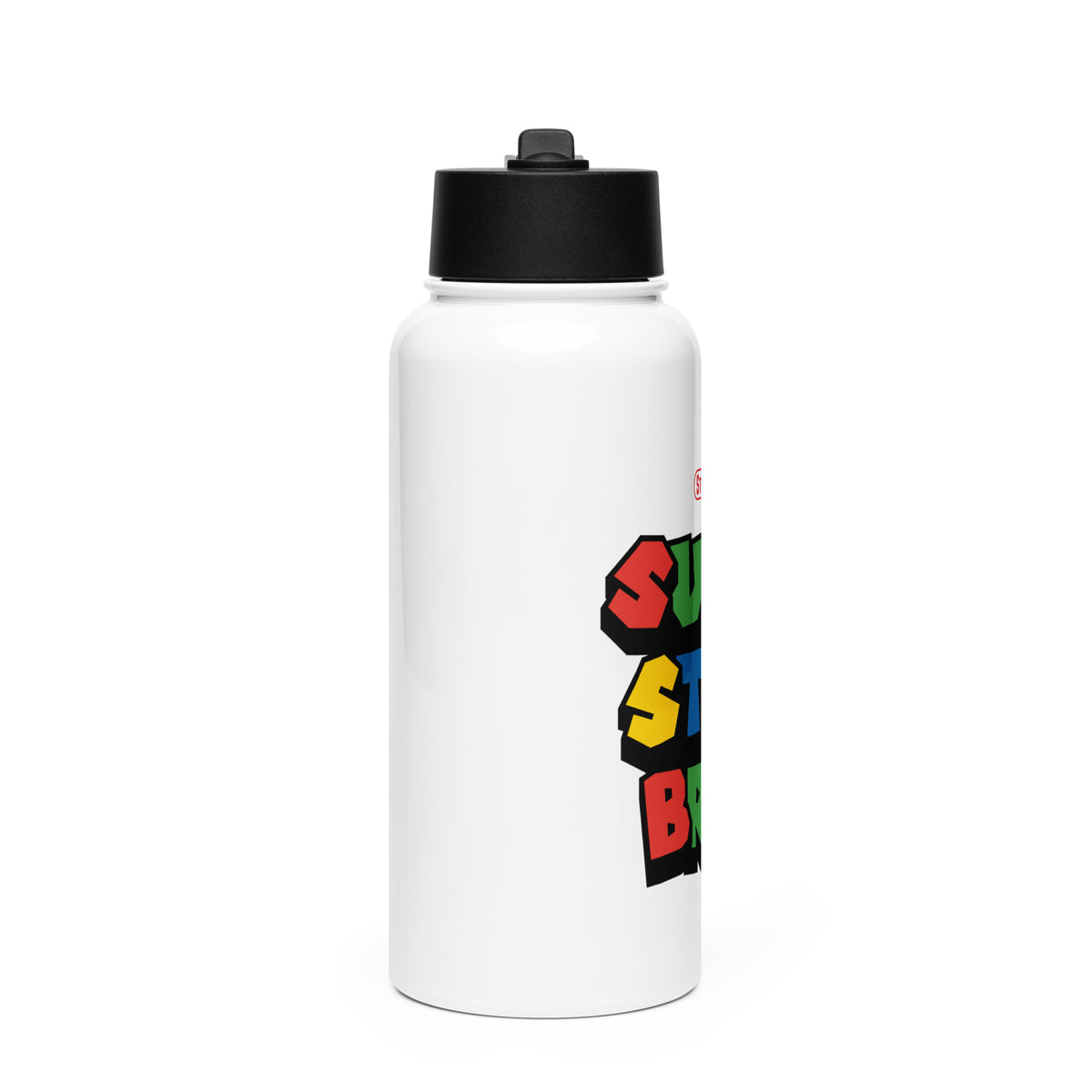 Super Steel Edelstahl Trinkflasche mit Strohhalm – Steelsicher